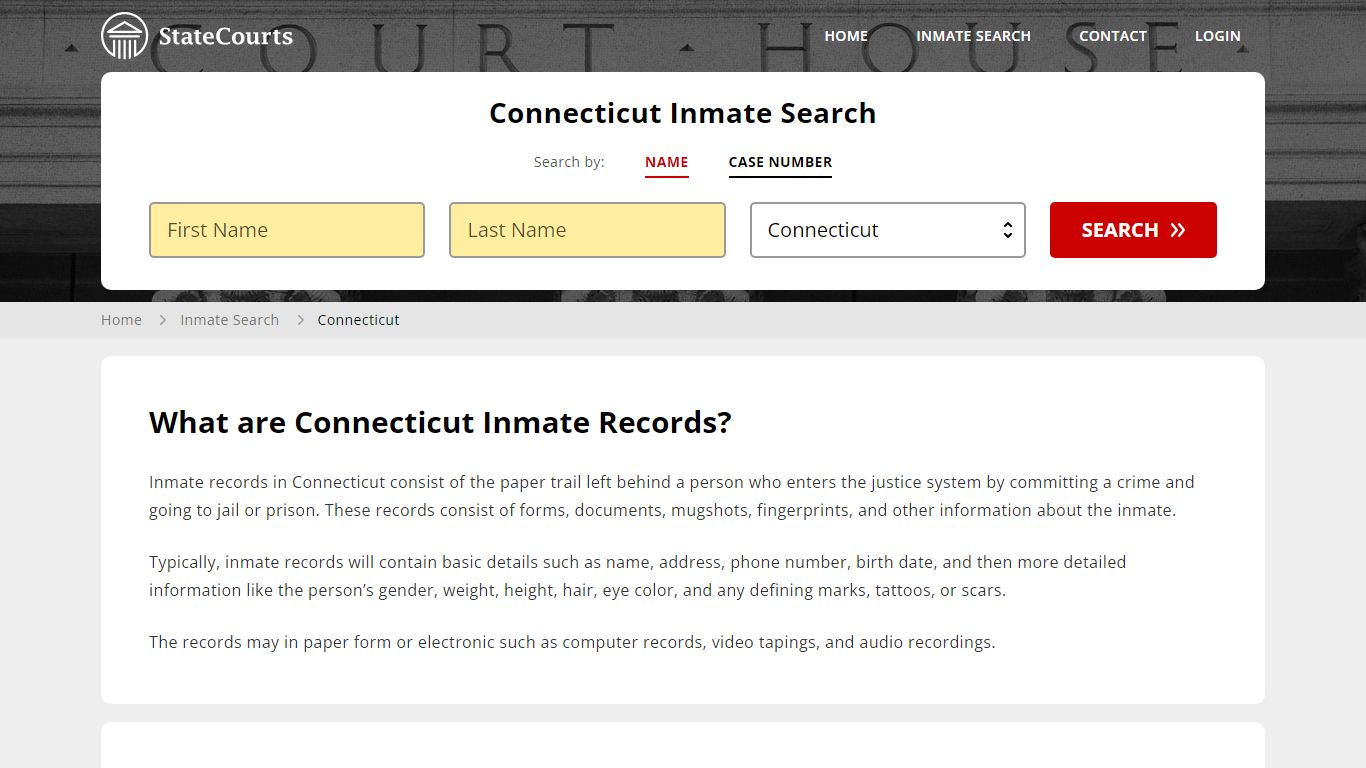 Connecticut Inmate Search, Prison and Jail Information - State Courts